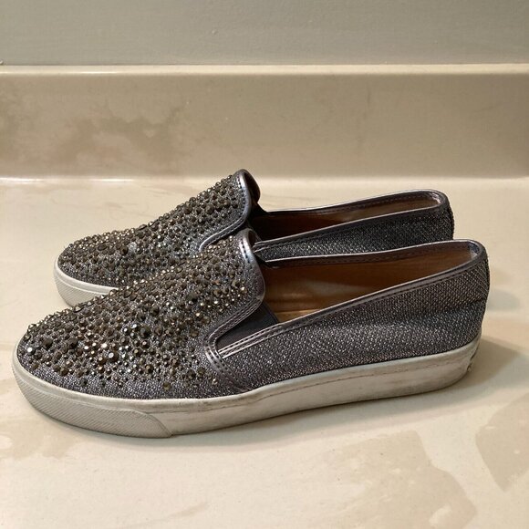 International Concepts‎ Sammee2, Size 7.5, Silver Studded Slip On Sneaker Loafer - Picture 4 of 10